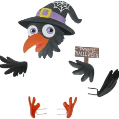 Pumpkin Decorating Kits Metal In Cat Ghost Bird Or Skeleton Characters