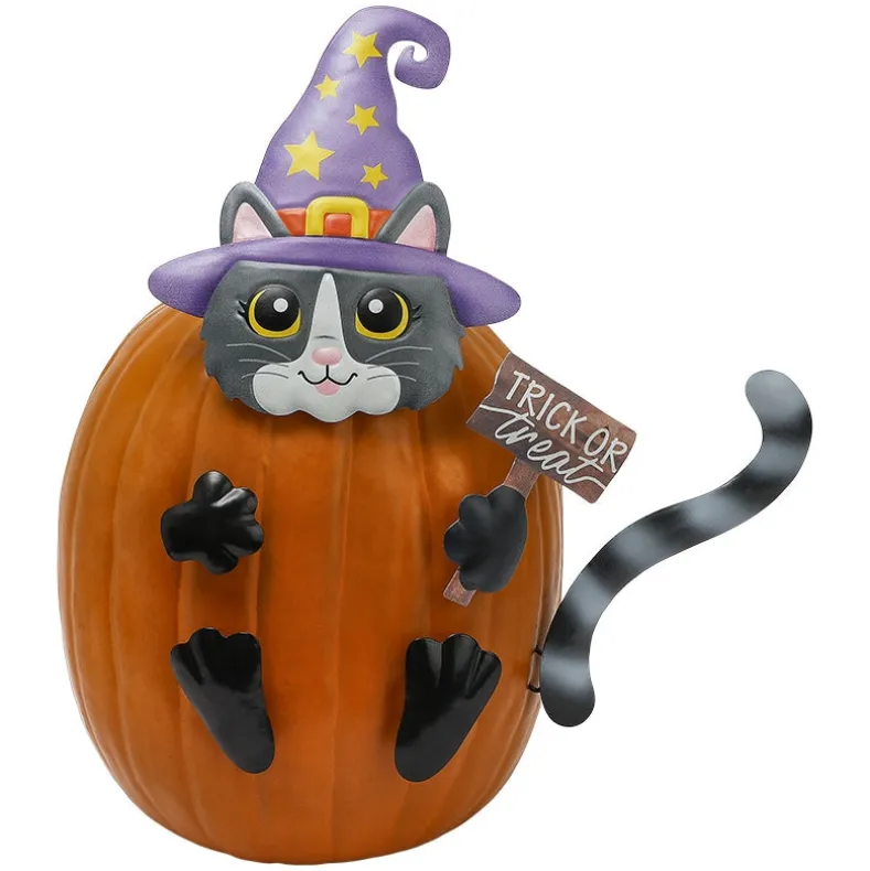Pumpkin Decorating Kits Metal In Cat Ghost Bird Or Skeleton Characters