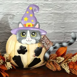 Pumpkin Decorating Kits Metal In Cat Ghost Bird Or Skeleton Characters