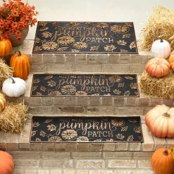 Pumpkin Patch Rubber Doormat or Set of 2 Rubber Stair Treads