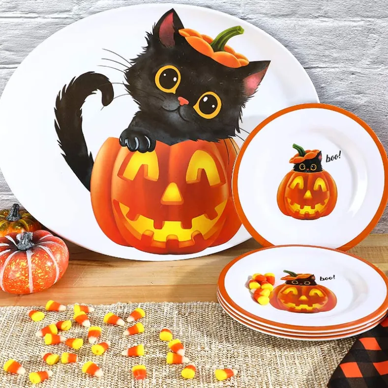 Purr-fectly Festive Halloween Serving Platter