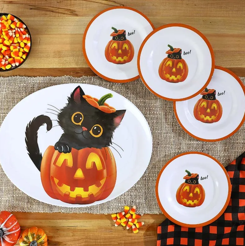 Purr-fectly Festive Halloween Serving Platter