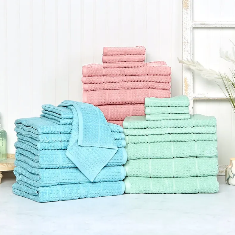 Quick Dry 100% Cotton Bath Towels, 6 Piece Set