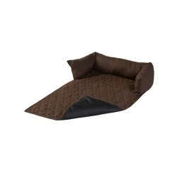 Quilted Pet Bed with Headrest