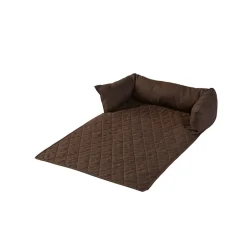 Quilted Pet Bed with Headrest