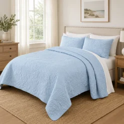 Quilted Shell Bedspread Ensemble