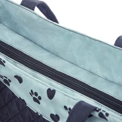 Quilted Tote with Cat Paw Print