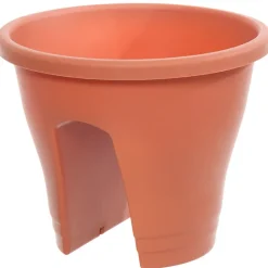 Rail Planter for Deck or Balcony Terracotta Gray or Green