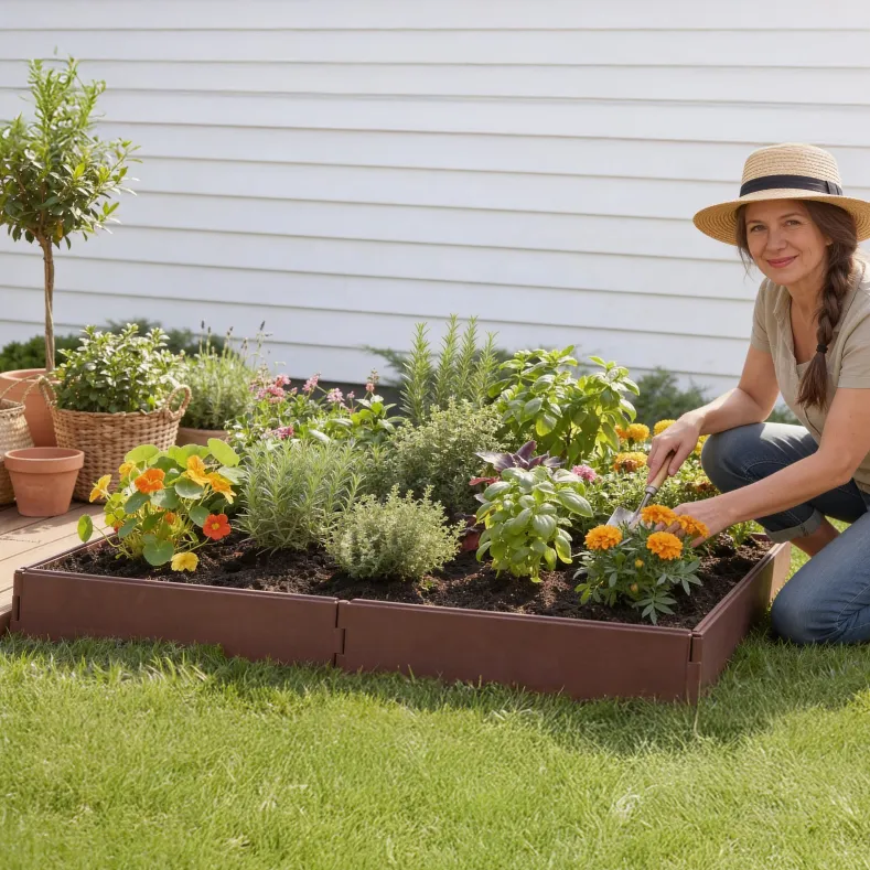 Raised Garden Bed With 8 Adjustable Panels