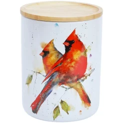Red Cardinal Kitchen Canister
