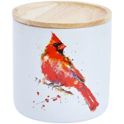 Red Cardinal Kitchen Canister