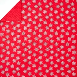 Red Snowflake Full/Queen Quilt Set with Shams