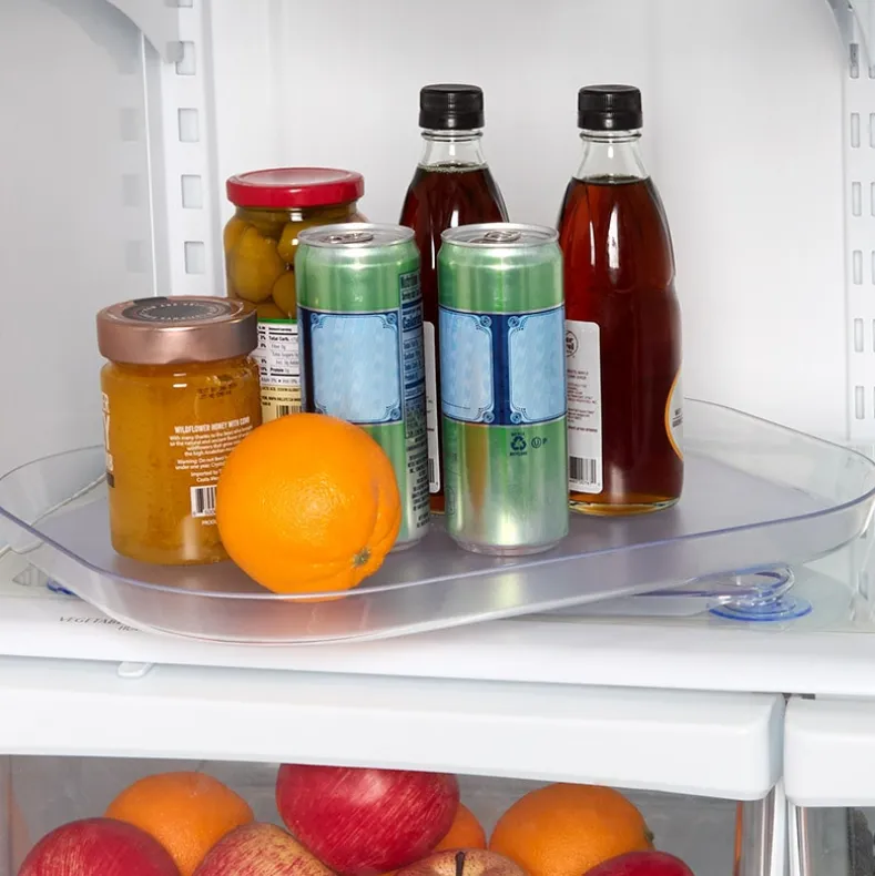 Refrigerator Lazy Susan Storage Organizer with Suction Cups