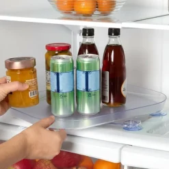 Refrigerator Lazy Susan Storage Organizer with Suction Cups