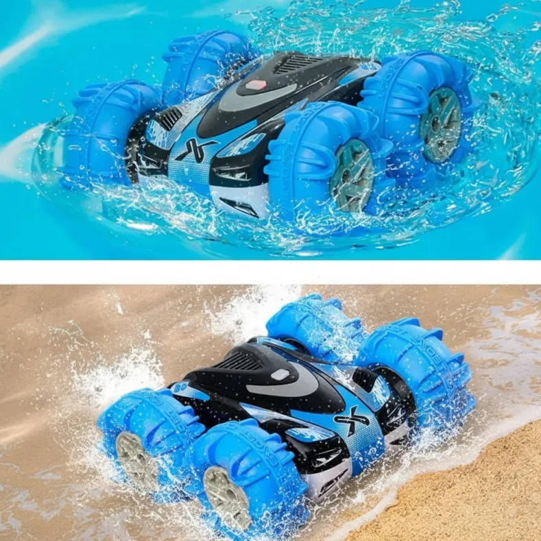 Remote Control 360° Aquacross Car - Rechargeable Land and Water Adventure