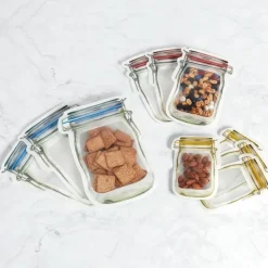 Resealable Snack Bags - Set of 10
