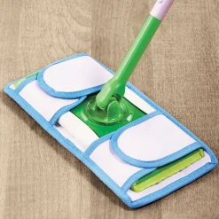 Reusable Cleaning Microfiber Mop Pad Dirt Debris Pet Hair Set of 2