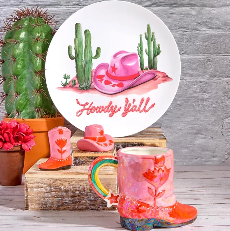 Rodeo Ready 12" Round Serving Plate in Melamine