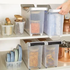 Rolling Slim Household Storage Bin with Handle