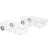 Roll Out Refrigerator Organizer Storage Drawer with Dividers