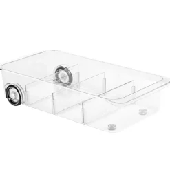 Roll Out Refrigerator Organizer Storage Drawer with Dividers