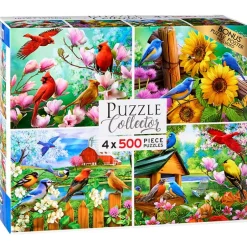 RoseArt® 4-In-1 Songbirds Jigsaw Puzzle Set