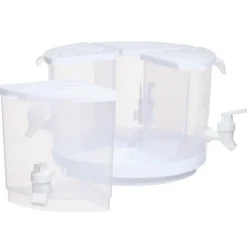 Rotating Plastic Beverage Drink Dispenser - 4 Separate Compartments