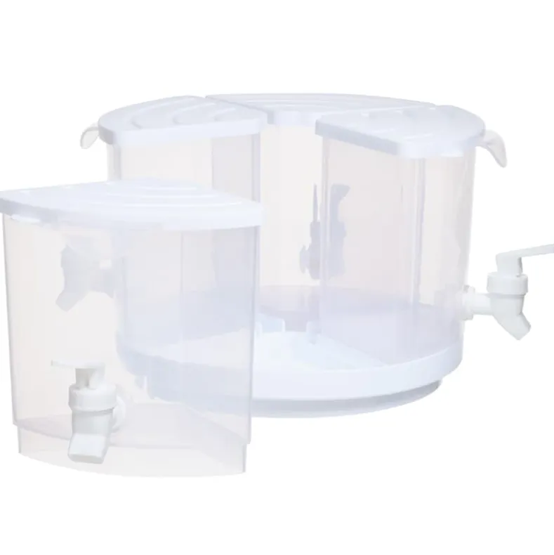 Rotating Plastic Beverage Drink Dispenser - 4 Separate Compartments