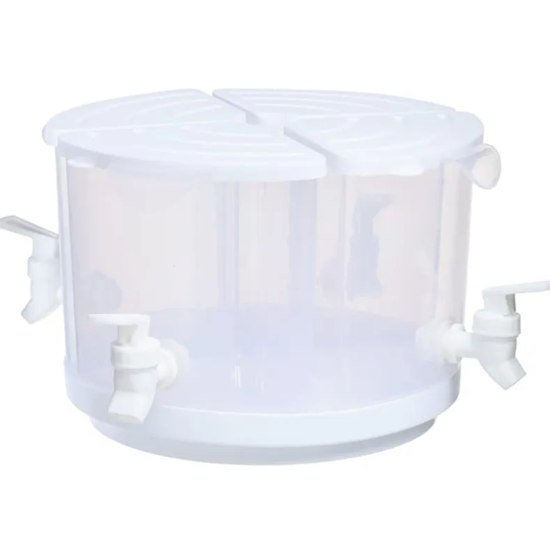 Rotating Plastic Beverage Drink Dispenser - 4 Separate Compartments
