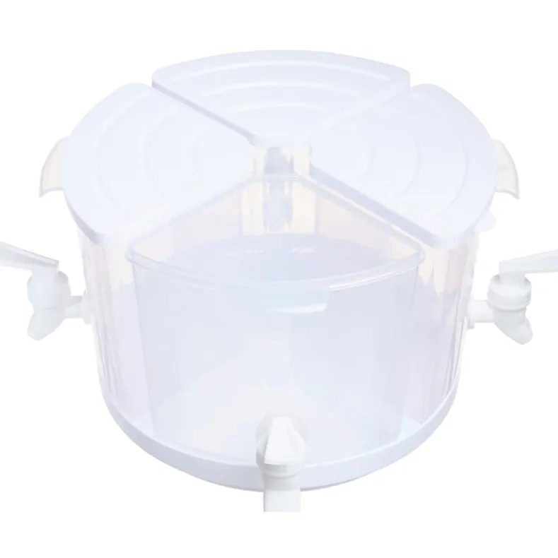 Rotating Plastic Beverage Drink Dispenser - 4 Separate Compartments