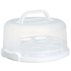 Round Cake or Cupcake Carrier with Travel Lid