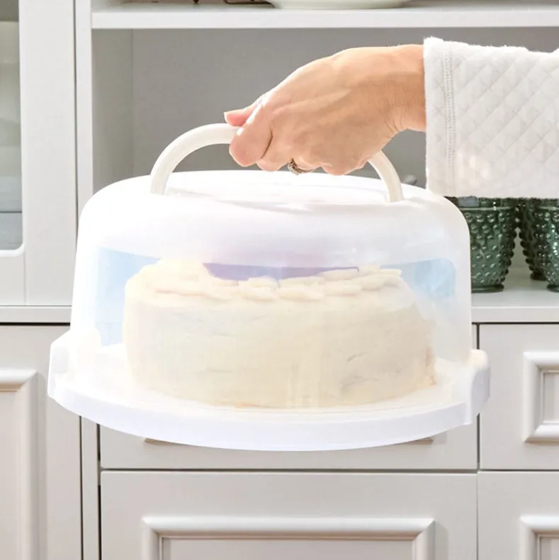 Round Cake or Cupcake Carrier with Travel Lid
