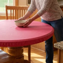 Round Solid Color Custom Fit Tablecloth
