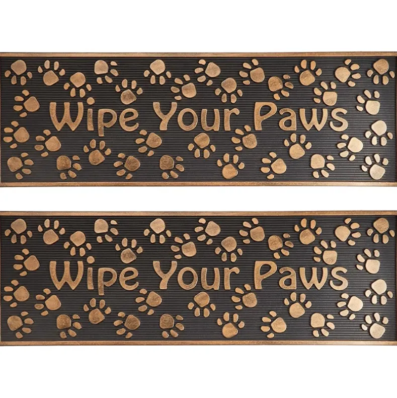 Rubber Stair Treads Set of 2 or Doormat, Wipe Your Paws