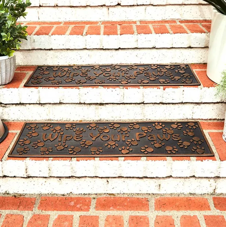 Rubber Stair Treads Set of 2 or Doormat, Wipe Your Paws