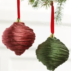 Ruffled Arabesque Ornaments Set of 2
