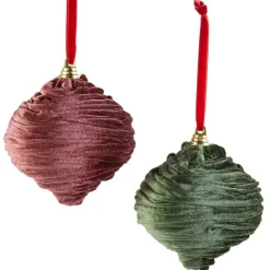 Ruffled Arabesque Ornaments Set of 2