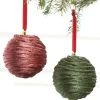 Ruffled Ball Ornaments Set of 2