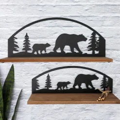 Rustic Cabin Lodge Style Wall Shelves Set of 2