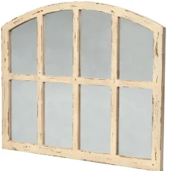 Rustic Country Window Pane Mirror - Black, Dark Brown, or White