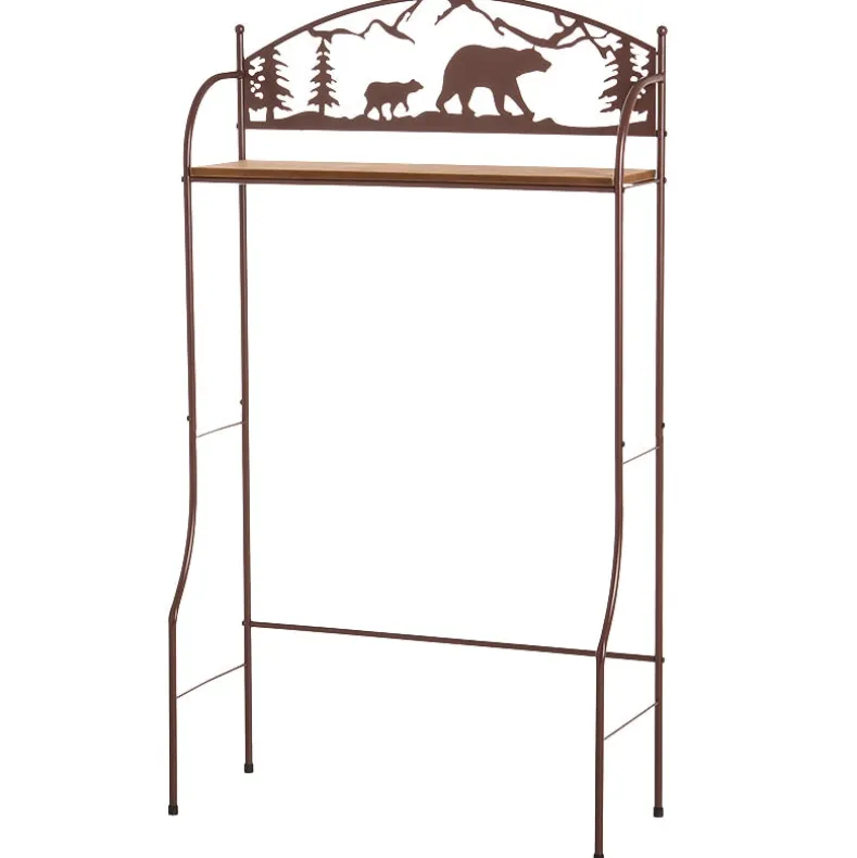 Rustic Lodge Bear Over-the-Toilet Space Saver