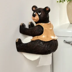 Rustic Lodge Bear Toilet Paper Holder