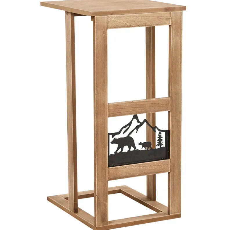 Rustic Lodge Style Side Sofa Table