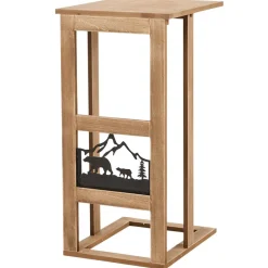 Rustic Lodge Style Side Sofa Table