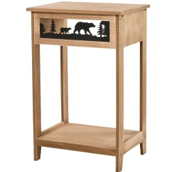 Rustic Lodge Style Side Table