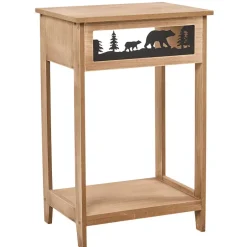 Rustic Lodge Style Side Table