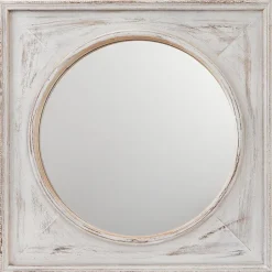 Rustic Square Framed Mirror