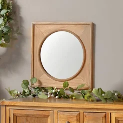 Rustic Square Framed Mirror
