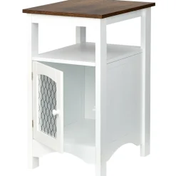 Rustic Two-Tone Side Table