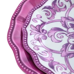 Scalloped Edge Melamine Dinnerware 12 Pc. Set